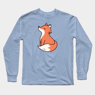 Cute Baby Fox Doodle Drawing Long Sleeve T-Shirt